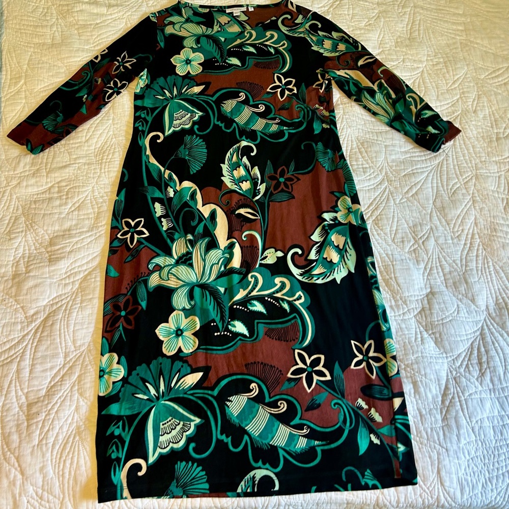 Chico's Green, Black , Beige And Brown Patterned … - image 1